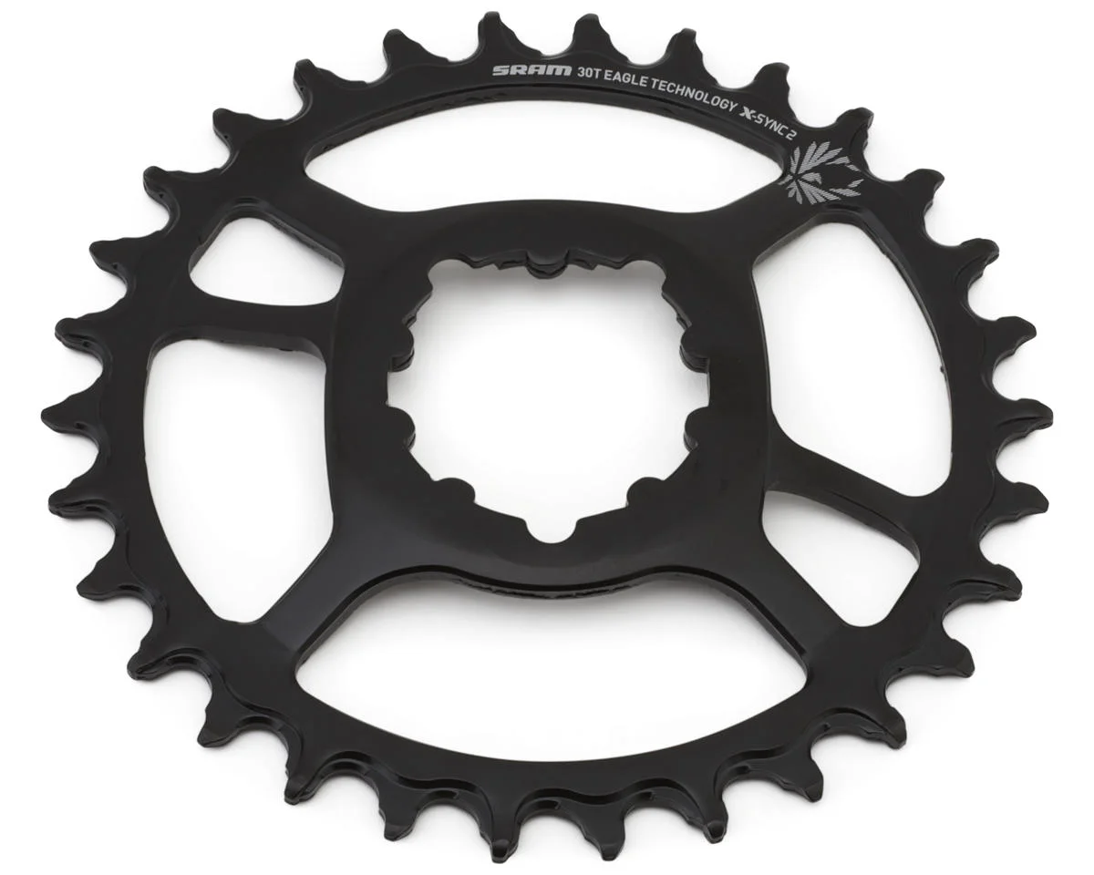 SRAM X-Sync 2 Eagle Steel Direct Mount Chainring (Black) (1 x 10/11/12 Speed) (Single) (6mm Offset) (30T)